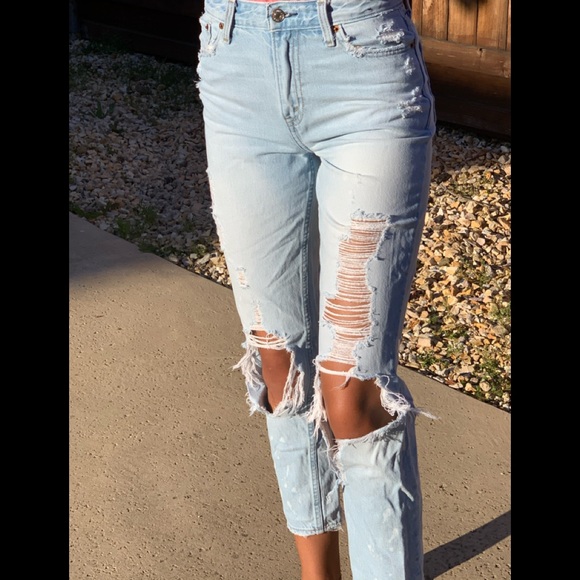 Abercrombie & Fitch Pants - Girlfriend, ripped, ankle high - A&F jeans